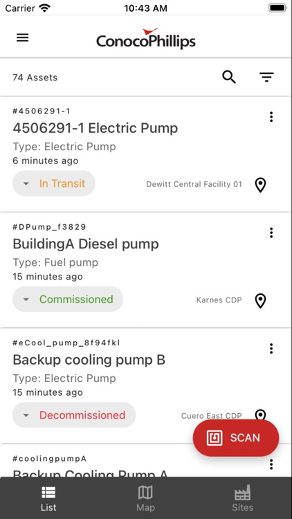 ConocoPhillips Asset Tracking