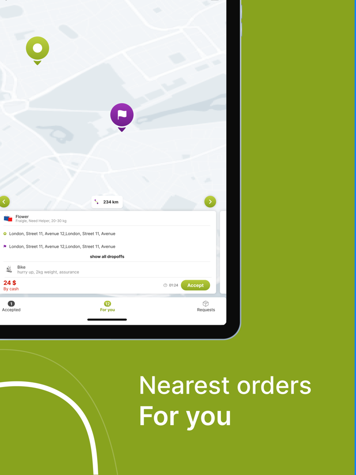 Hello Courier Driver