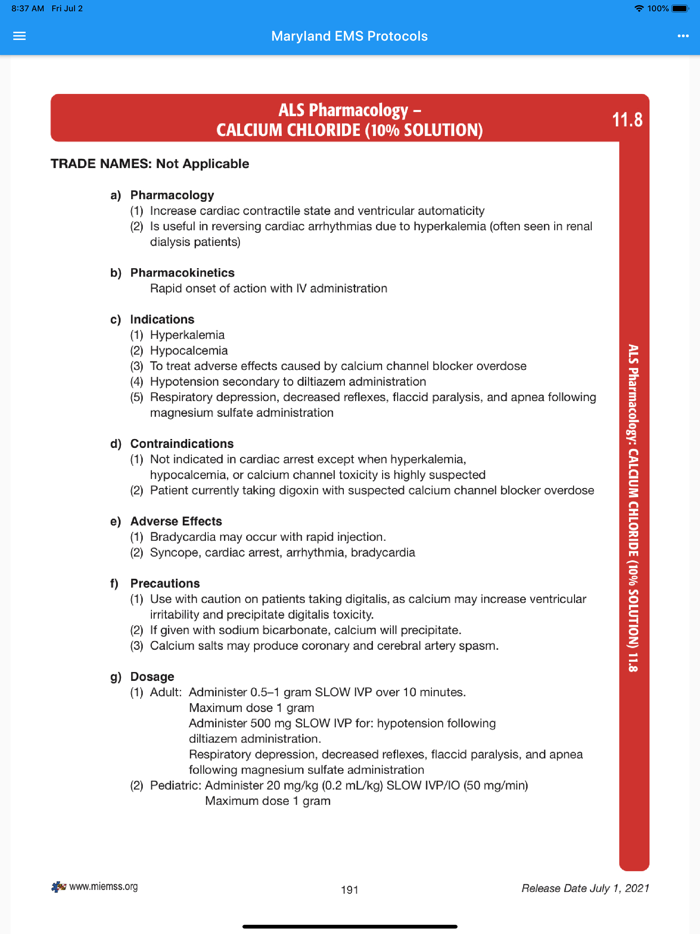 Maryland EMS Protocols 2021