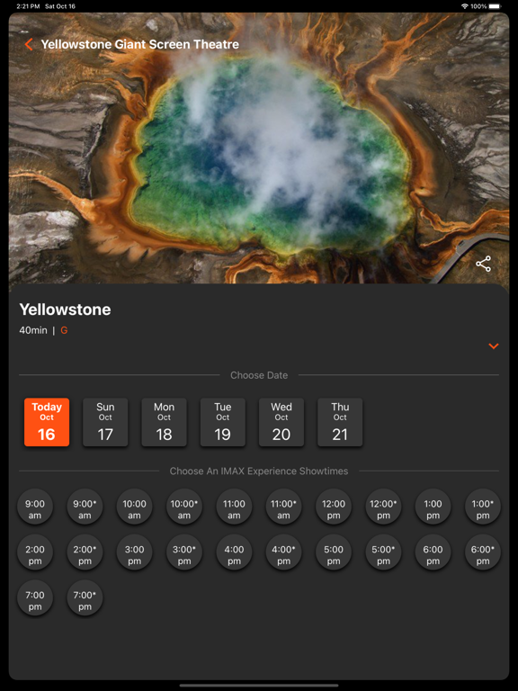 Yellowstone Giant Screen screenshot 3