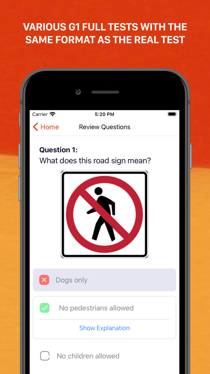 G1 Practice Test 2021