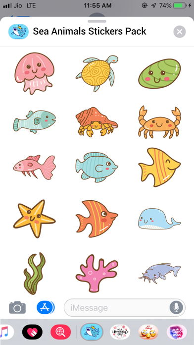 How to cancel & delete Sea Animals Stickers Pack from iphone & ipad 1