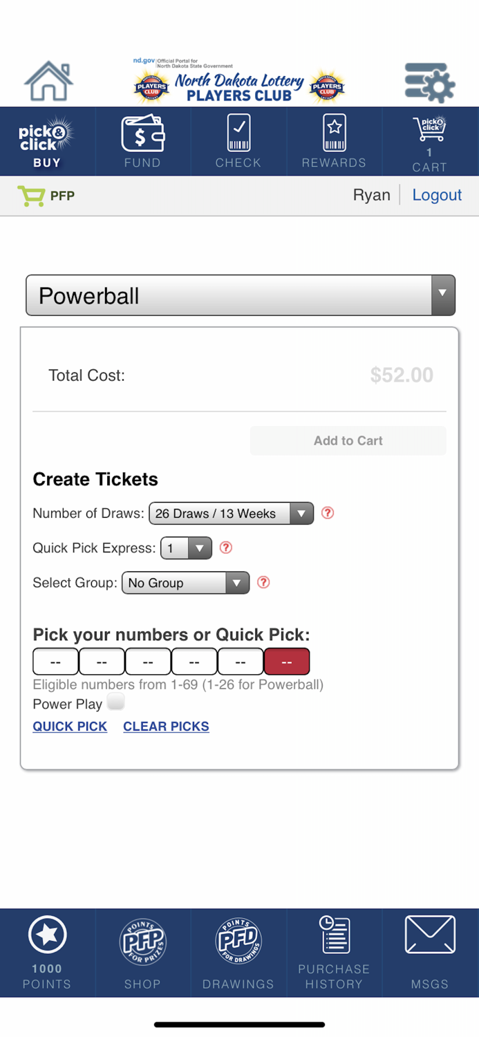 ND Lottery Players Club