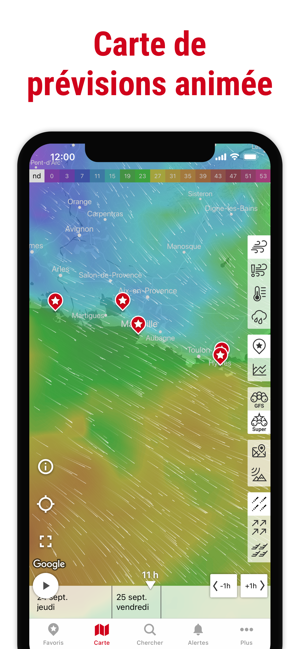 ‎Windfinder: carte vent & météo Capture d'écran
