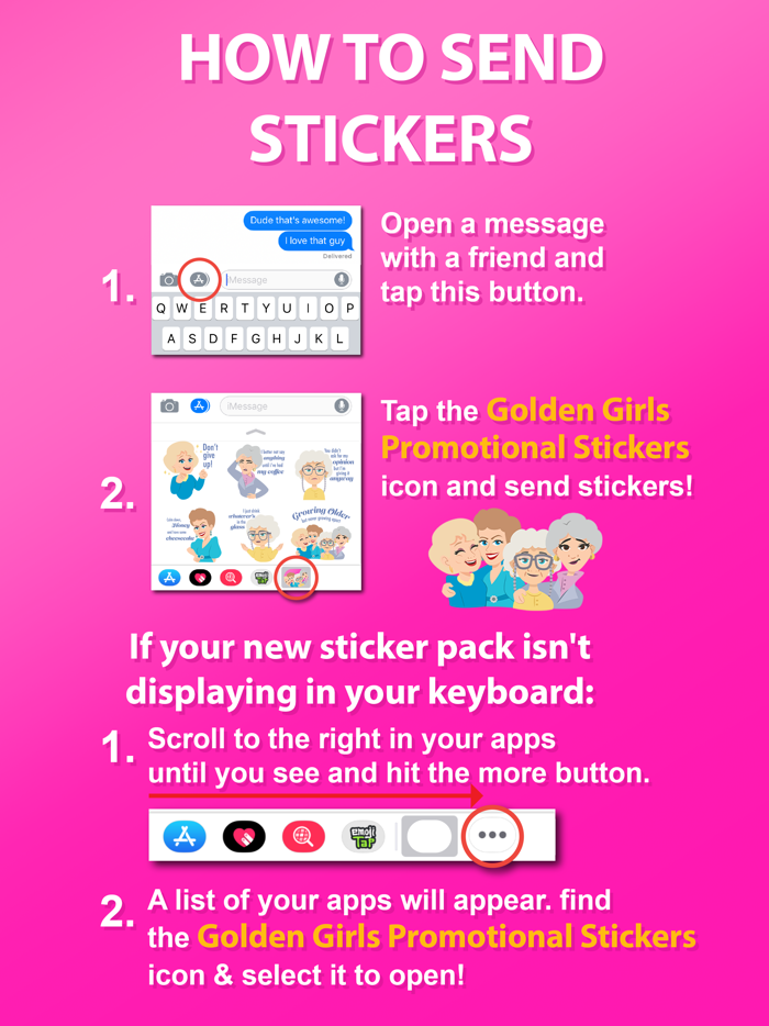 Golden Girls Promo Stickers