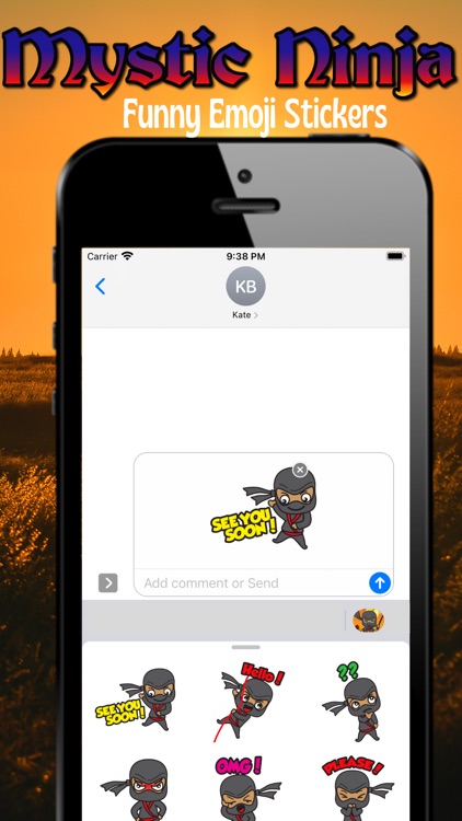 Mystic Ninja Funny Emoji Stick