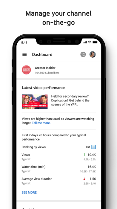 YouTube Studio Screenshots