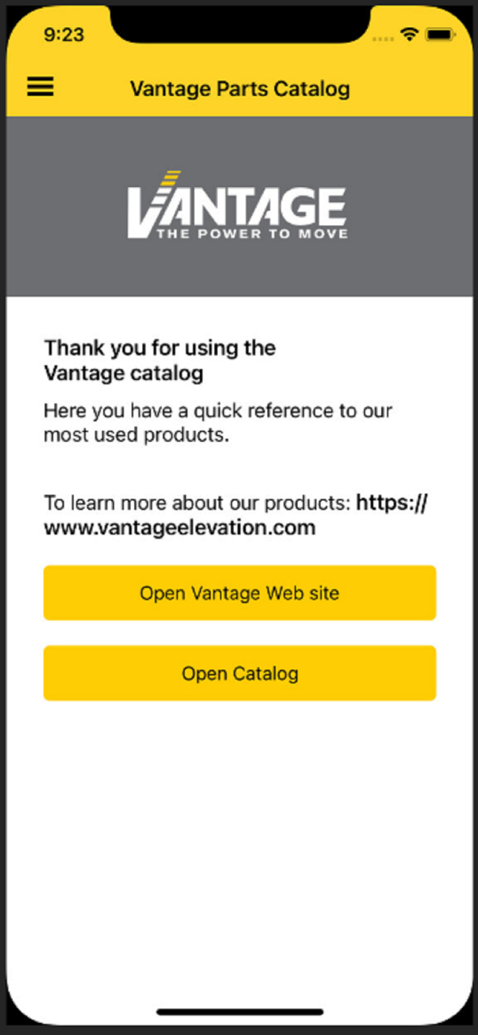 Vantage Parts Catalog