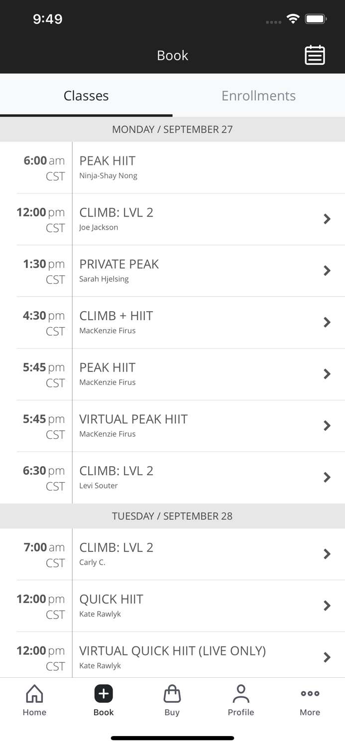 PEAK Climb  HIIT Studio
