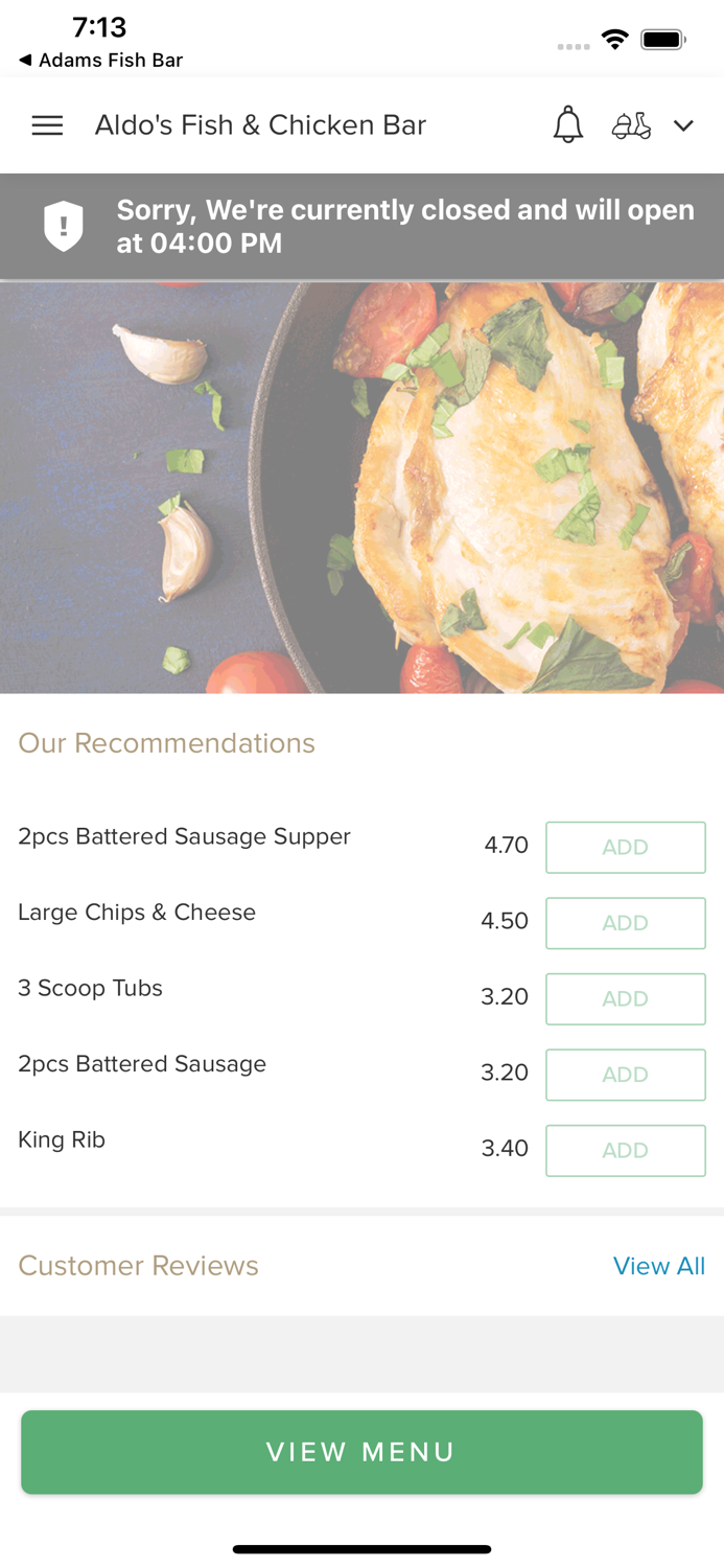 Aldos Fish  Chicken Bar