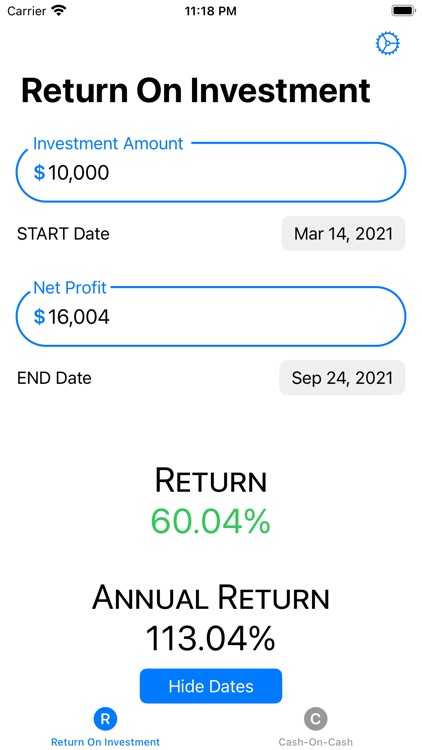 Cash On Calc - Investment Calc screenshot-2