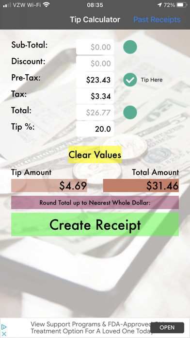 How to cancel & delete Tip Calculator plus History from iphone & ipad 2