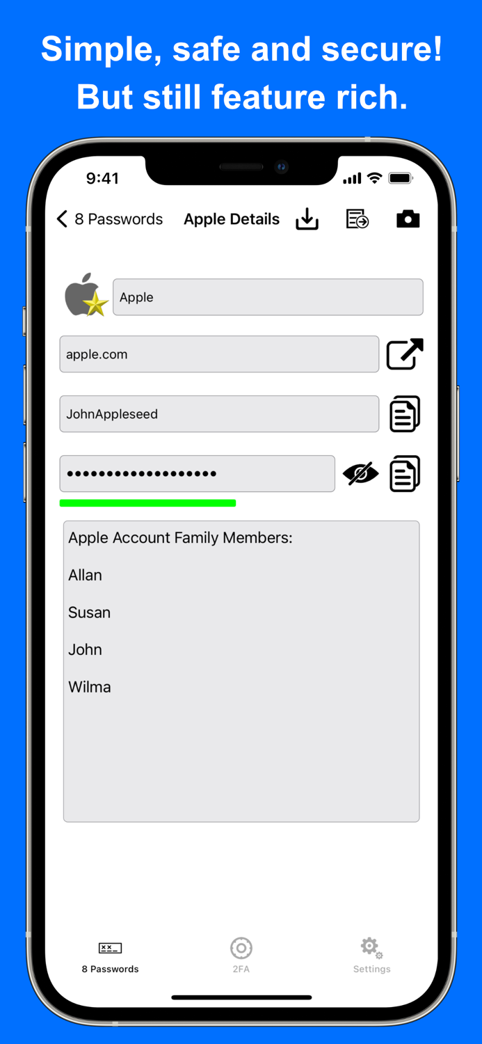 TaaDA - Passwords and 2FA