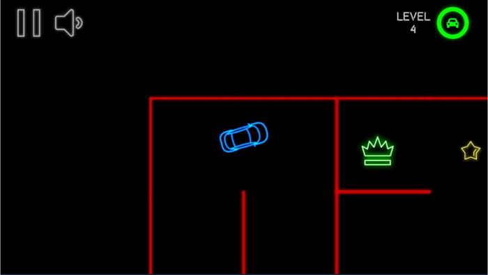 Neon Car Maze