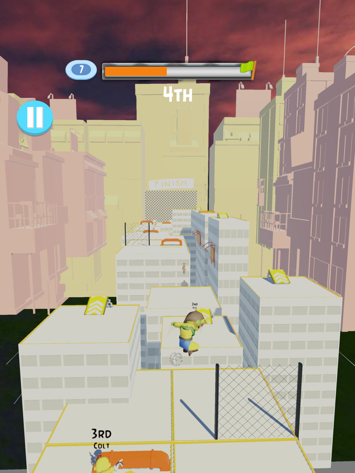 Rooftop Freestyle Parkour Race