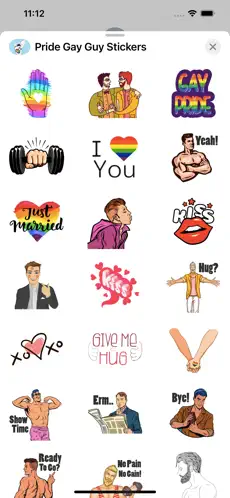Capture 3 Pride Gay Guy Stickers iphone