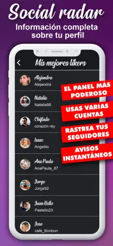 Captura de Pantalla 1 Social Account Radar para IG iphone