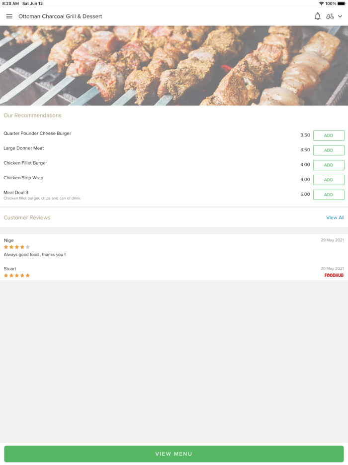 Ottoman Charcoal Grill Dessert