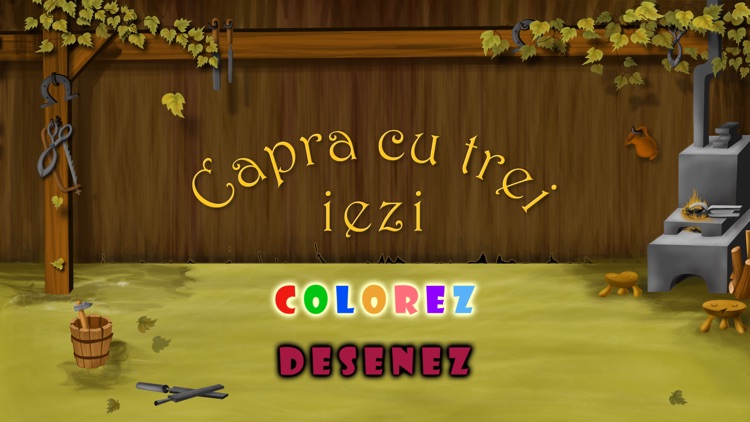 Coloreaza Capra cu Trei Iezi