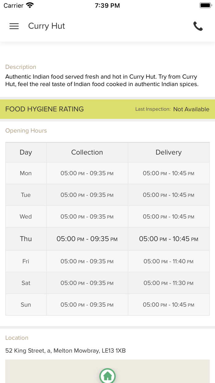 Curry Hut Melton Mowbray