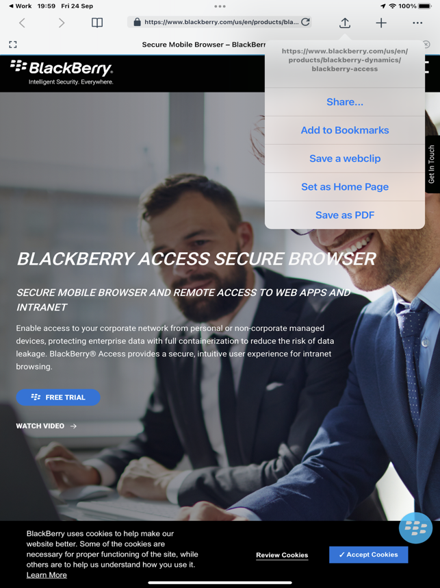 ‎BlackBerry Access Screenshot
