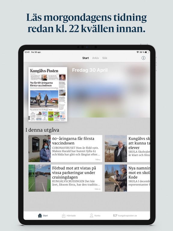 Mölndals-Posten E-tidning screenshot 2