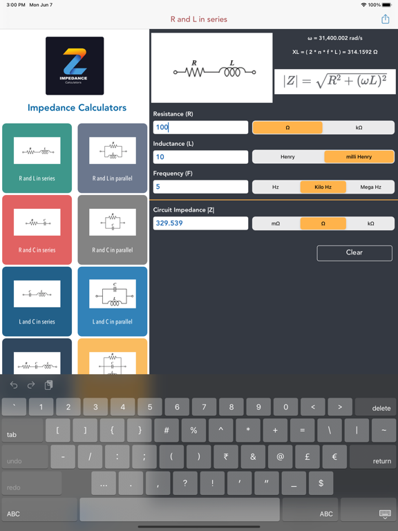 Impedance Calculator lite screenshot 2