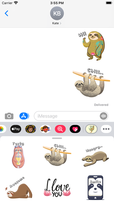 Sloth Wildlife Stickers screenshot 1