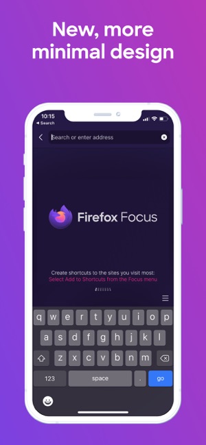 Firefox Focus Приватность Screenshot