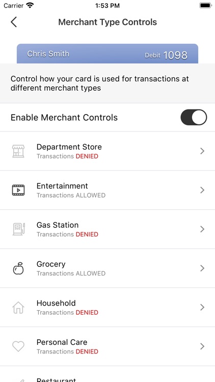 Fidelity Bank NC CardControl screenshot-3