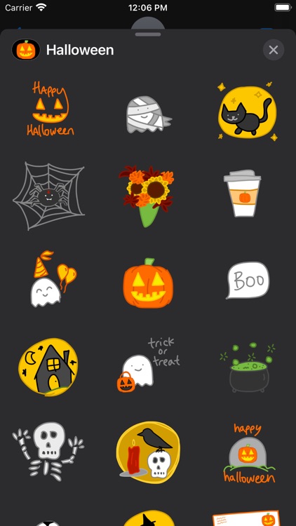 Halloween Stickers Cute Emoji