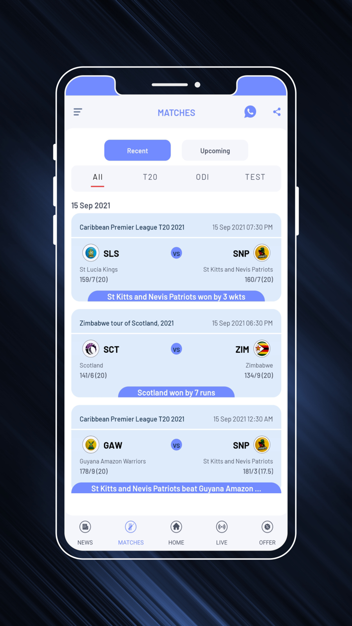 DaddyScore - Cricket Live Line