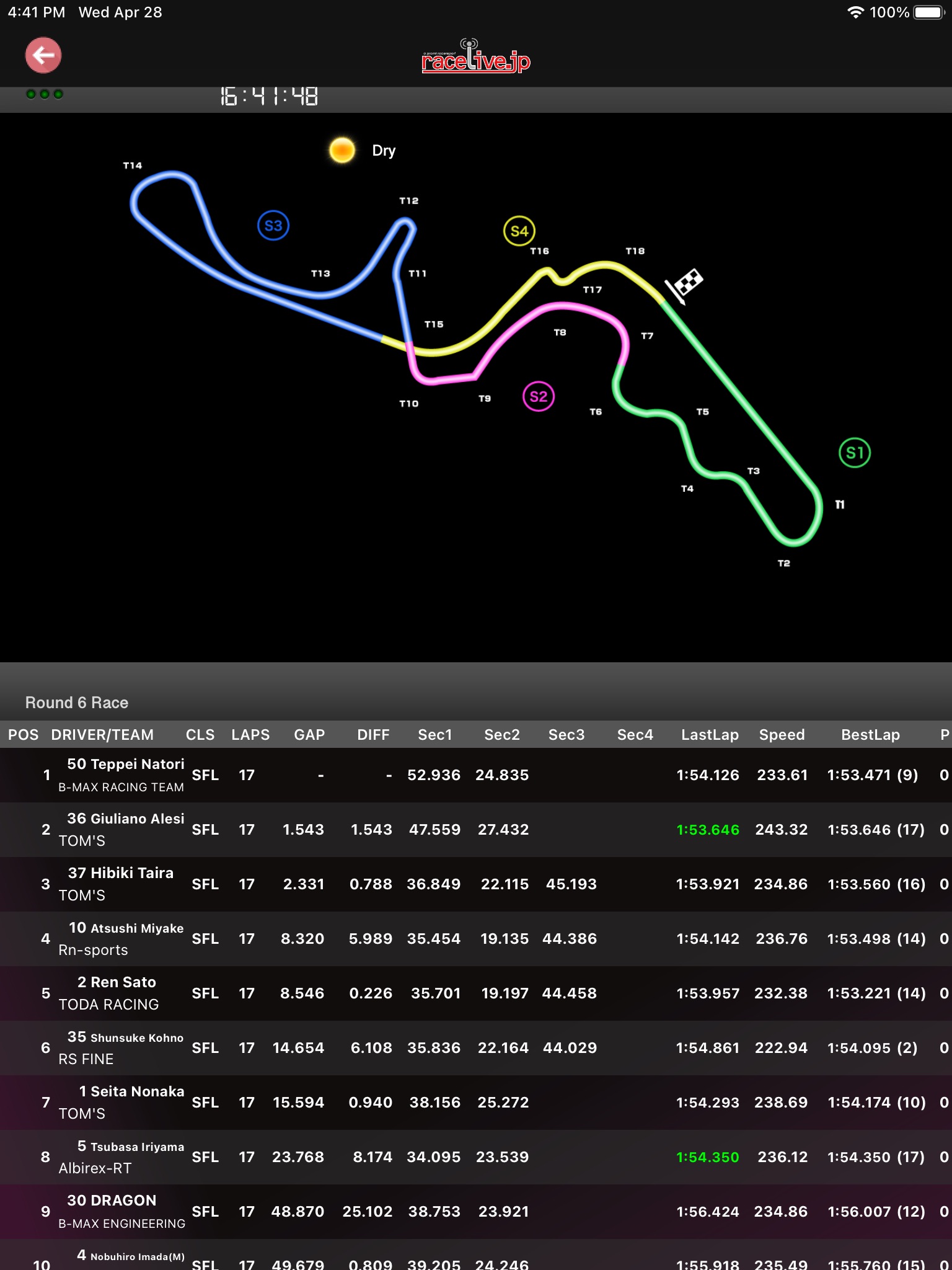 RaceLive screenshot 3