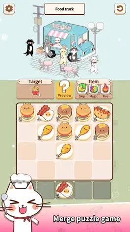 Game screenshot Cat Merge Cafe: Dessert Puzzle mod apk