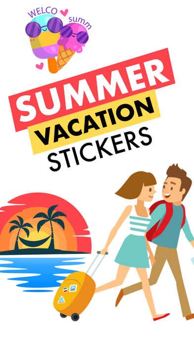 How to cancel & delete Summer Vacation Stickers Pack from iphone & ipad 1