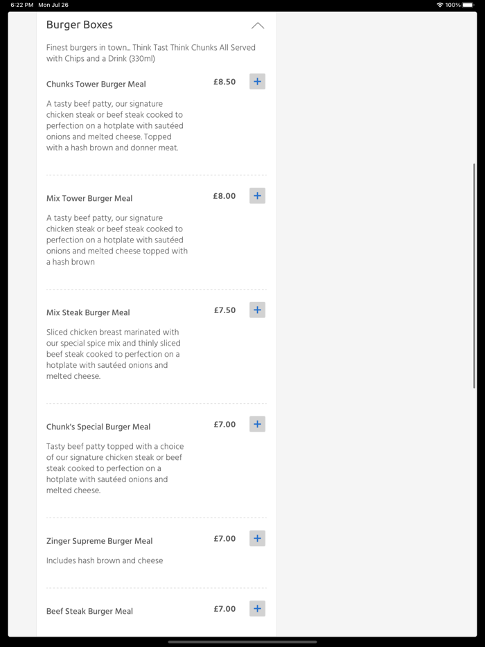 Chunk’s Steak Box, Accrington