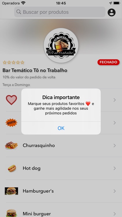 Bar Temático Tô no Trabalho