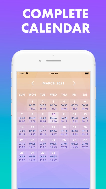 Sunrise & Sunset Times: SunLog