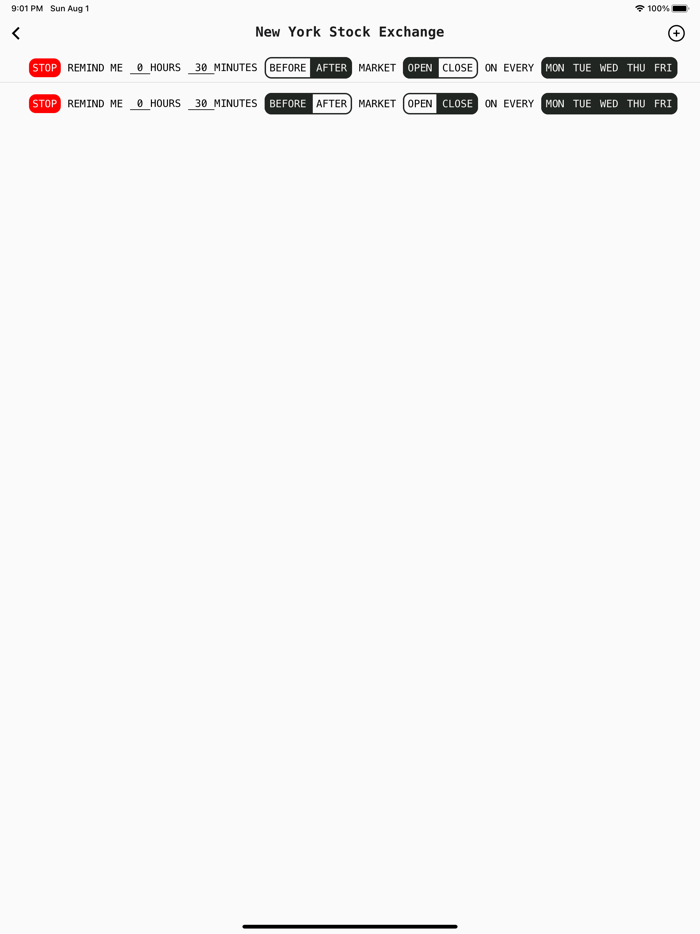 Stock Exchange Hours