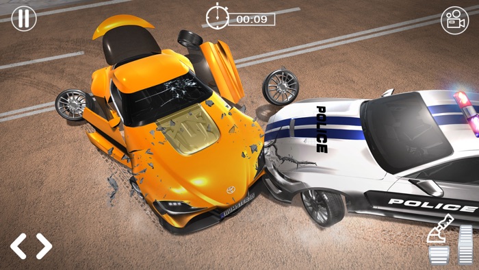 Police Car Chase Speed Crash