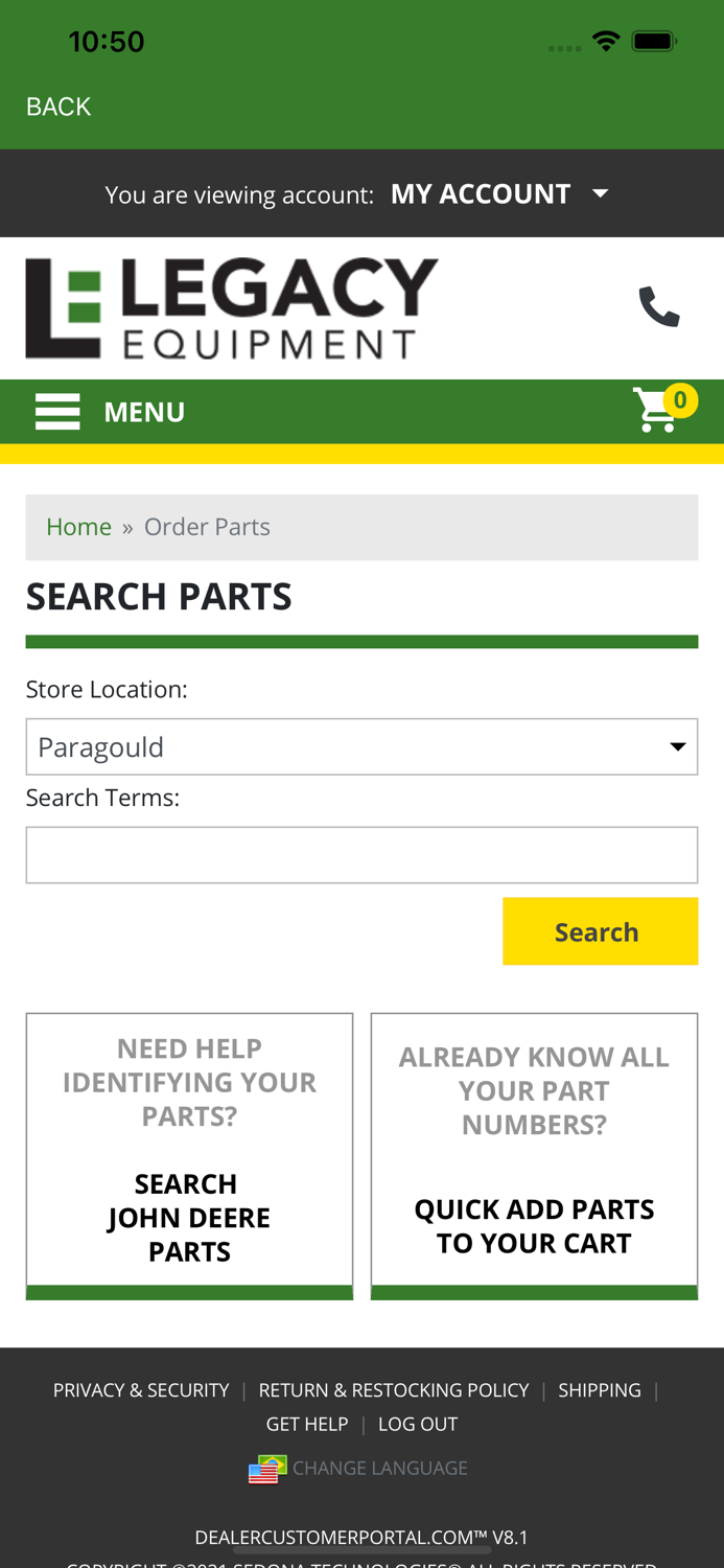 Legacy Customer Portal