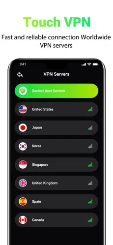 Captura de Pantalla 3 VPN - Touch Hotspot VPN Proxy iphone