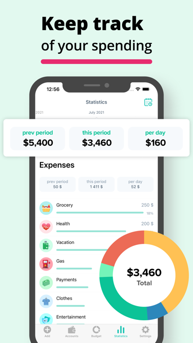 Budget & expense money tracker screenshot 3