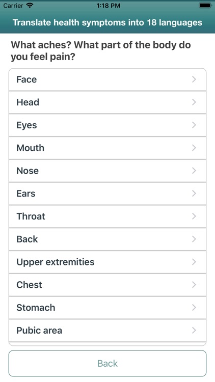 Health symptoms translator