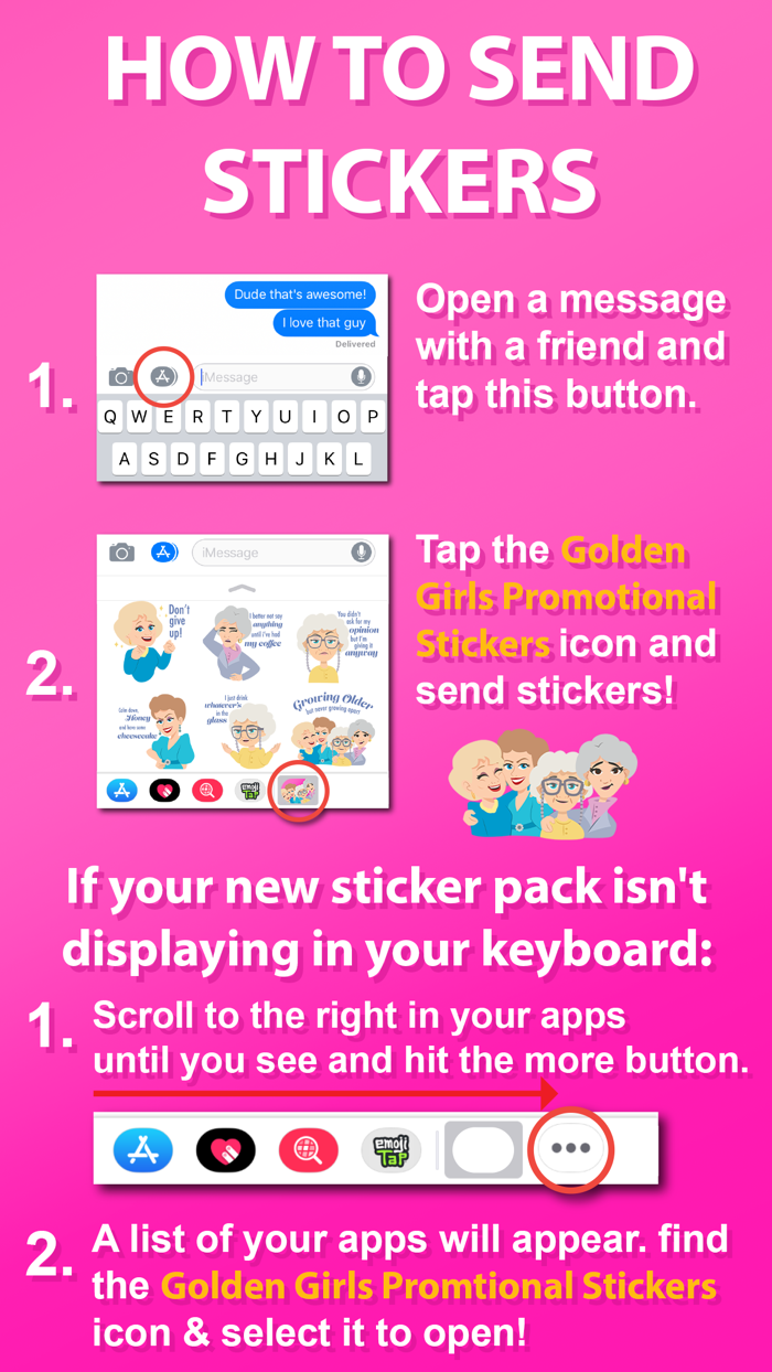 Golden Girls Promo Stickers