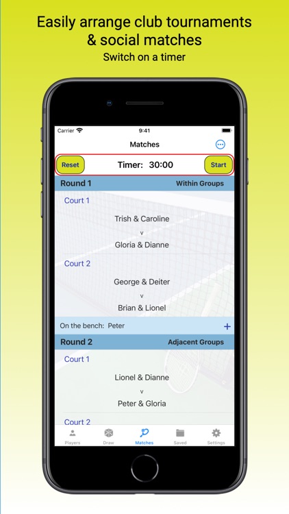 MatchUp Tennis Organizer Pro screenshot-0