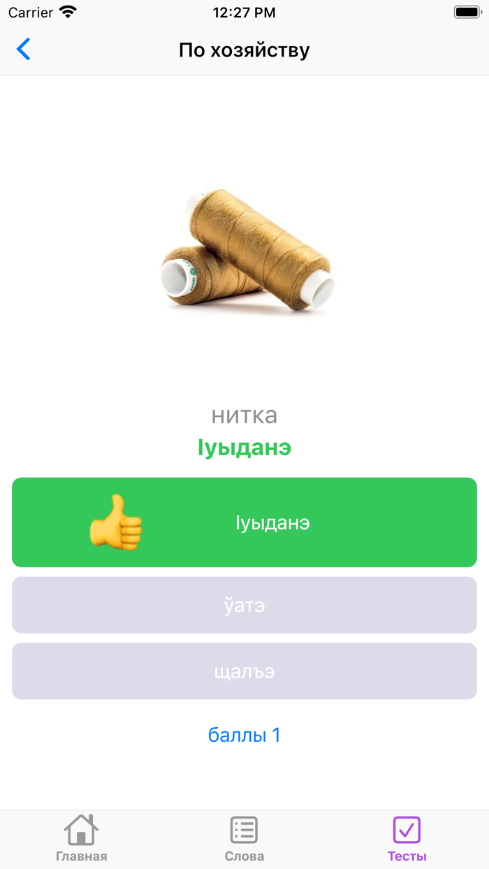 Словарик по бжедугскому