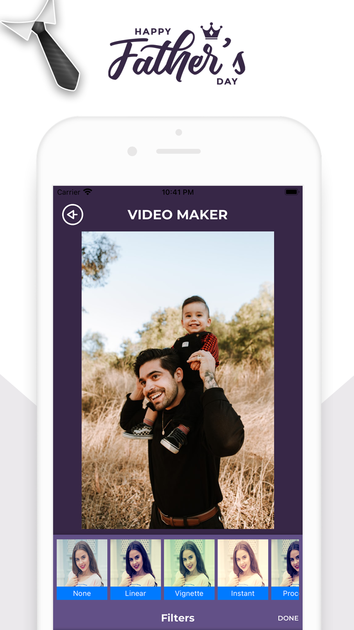 Fathers day video photo frame