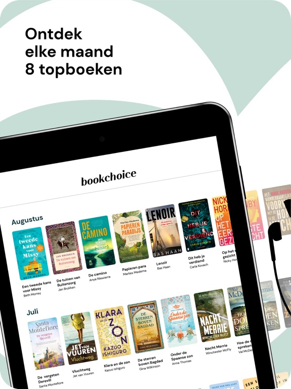 Bookchoice iPad app afbeelding 1