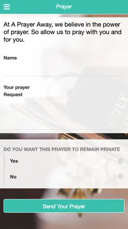 Game screenshot A Prayer Away App apk